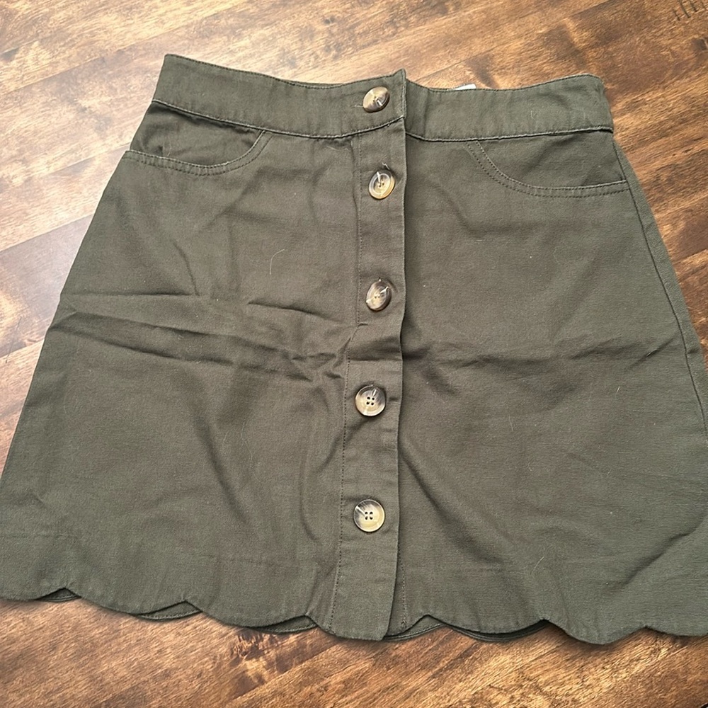 Blu Pepper Olive Green Skirt
